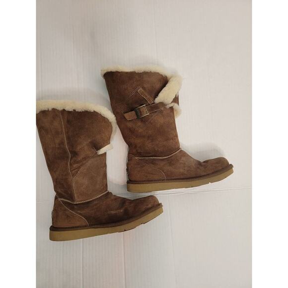 UGG Australia Boots Womens Sz 9 Brown 5358 Messenger Suede Cargo Chestnut - Picture 8 of 12